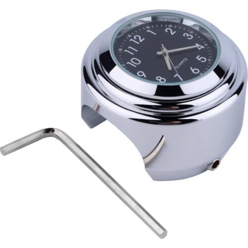 Waterproof Motorcycle Motorbike Handlebar Mount Round Dial Clock Accessory Universal Handlebar Mount Clock