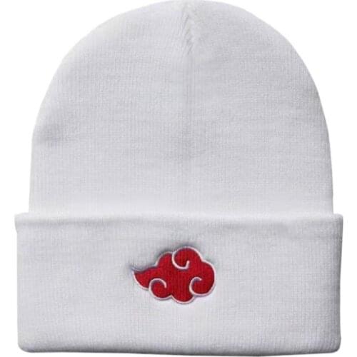 Cloud Shape Embroidered Knitted Hats Black Men and Women Cold Caps Solid Color Woolen Caps Beanies Wholesale
