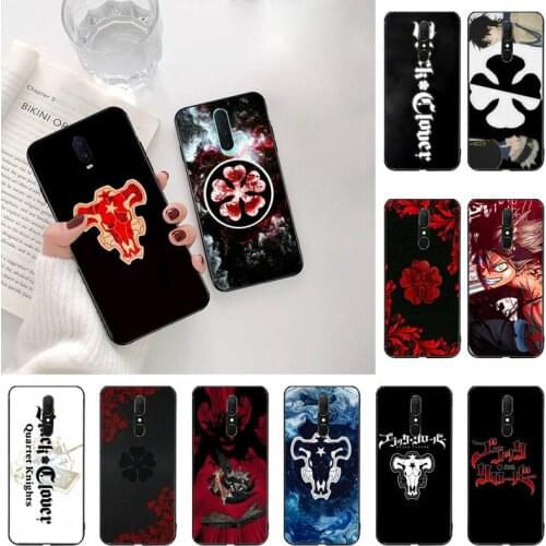 YJZFDYRM Anime black clover logo Soft Phone Case Cover For Oppo A5 A9 2020 A5S Reno2 z Renoace 3pro Realme5Pro