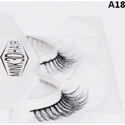 1 pair 3D Handmade Cross Mink Eyelashes individual Natural False Eyelashes for Beauty Makeup fake Eyelash Extension-A18
