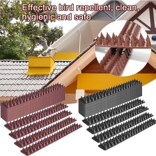 Bird Defender Spikes 10 PCS Small Animal Repellent Device Reusable Plastic Wall Top Roof Pretector for Power Equipment XH8Z