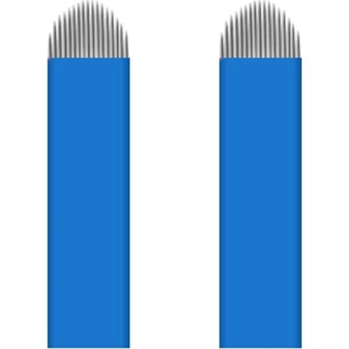 100pcs Laminas Tebori Microblading 18 U Hard Blades Permanent Makeup U Shape 18 Needles Eyebrow Tattoo Shading Blade