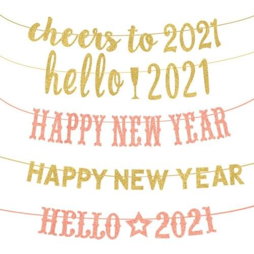 2021 New Year Party Banner New Years Eve Opening Ceremony Background Arrangement Christmas Decoration Party Supplies Decoration