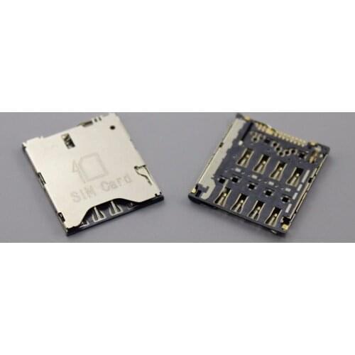 50PCS/LOT, new sim card reader for Alcatel one touch idol X OT-6040 6040D 6040 connector holder module ,KA-031