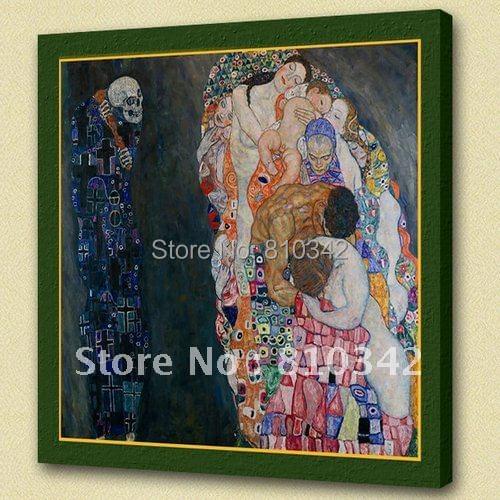 Free shipping good quality handmade reproduction oil painting of klimt art for house