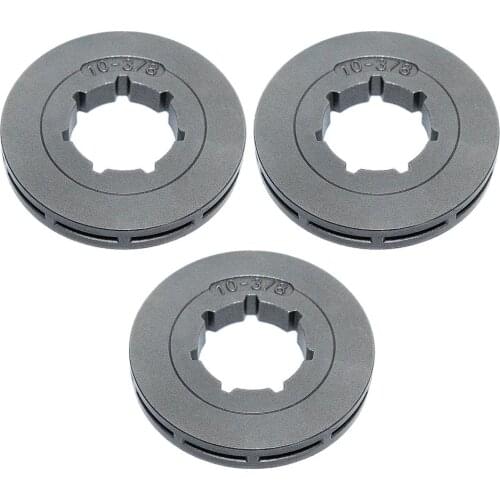 3/8" Pitch 10 Tooth Chain Saw Rim Sprocket Kit 3Pcs For Chainsaw Stihl Husqvarna Others STD 22mm 7 Spline