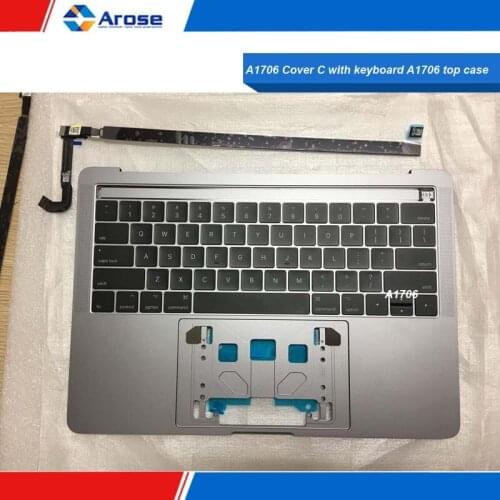 A1706 topcase A1706 palmrest with keyboard us uk without touchpad silver gray A1706 Cover C with keyboard A1706 top case