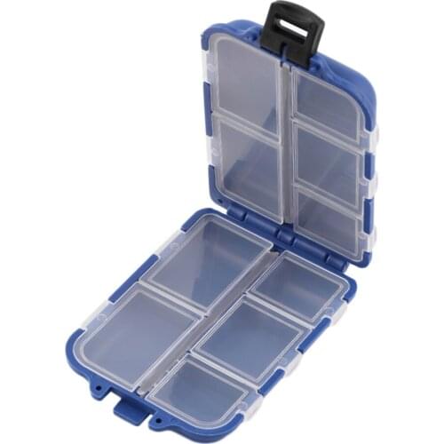 10 Compartments Storage Case Fly Fishing Lure Spoon Hook Bait Tackle Case Box Fishing Accessories Tools Wholesale top quality