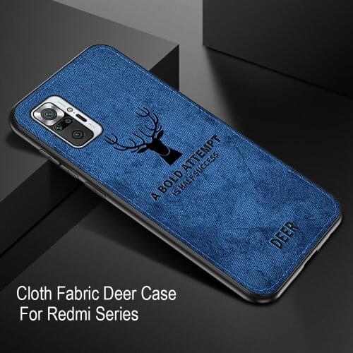 Case For Xiaomi redmi note 10 Pro Original Flip Phone Cover For Xiaomi xiomi redmi note 9 S Pro Deer Pattern Fabric Case