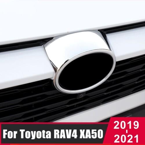 Car 3D Styling Front Grille LOGO Trim Strips Cover Bumper Cover Stickers For Toyota RAV4 RAV 4 2019 2020 2021 XA50 Accessories