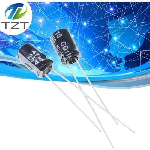 50PCS Higt quality 25V47UF 5*7mm 47UF 25V 5*7 Electrolytic capacitor