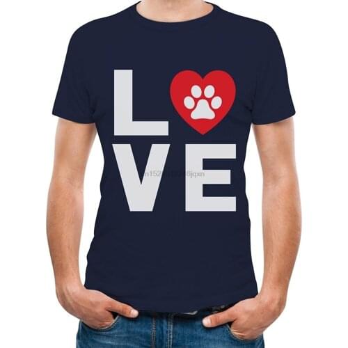 Make Your Own Logo Print Your Own T Shirt Short Sleeve Men Zomer Lover Dog Paw Print - Love Dogs My O-Neck T Shirts