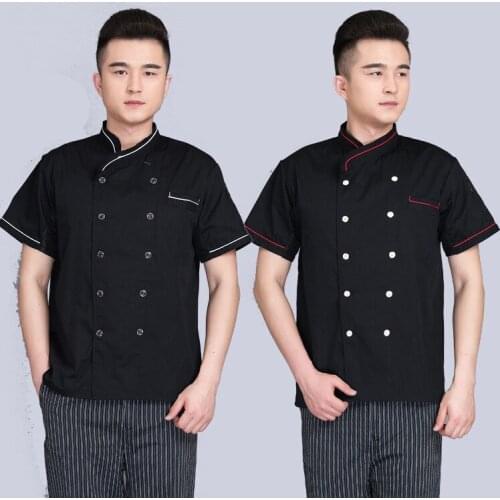 Chefs Overalls Short-sleeved Summer and Autumn Thick Men and Women Cake Shop Overalls Baking Chef Clothes Uniforms