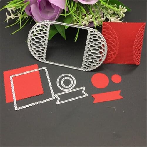 5pcs flower square Metal Cutting Dies Stencil Scrapbooking Photo Album Card Paper Embossing Craft DIY