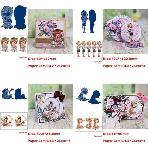 Metal Cutting Dies With Coordinating Cardstock Sympathetic Girl Holding Reindeer Bunny Critters Collection DIY Scrapbooking 2021