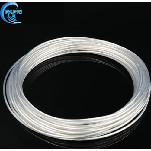 PAPRI 0.12MM2-2.0MM2 PTFE OCC Copper Silver Plated Cable/Wire AUdio HIFI DIY Amplifier Braided Speaker Power Headphone