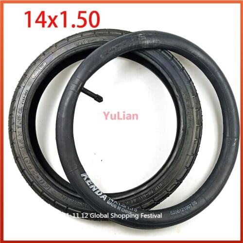 Tire 14 x 1.5 40-254 tyre and inner tube Black 14" x 1.5 " for Bike tire, Kids Bike wheel tire14 inches Folding Bead Bicycle