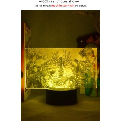 LED Illusion Nightlight 3D Picture Lamp Light Atmosphere Anime HUNTER X HUNTER Remote Control Bedroom Decor