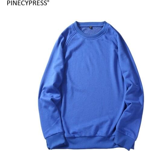 100% Cotton Man Sweatshirt Europe Size High Quality Solid Grey Khaki Blue Red Yellow Casual Full Long Sleeve Men Sweatshirts