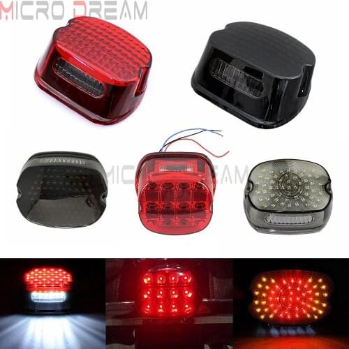 Brake Turn Signal License Plate Light Lay Down Taillight Assembly for Harley Sportster Dyna FXDL Electra Glide Fat Boy Road King