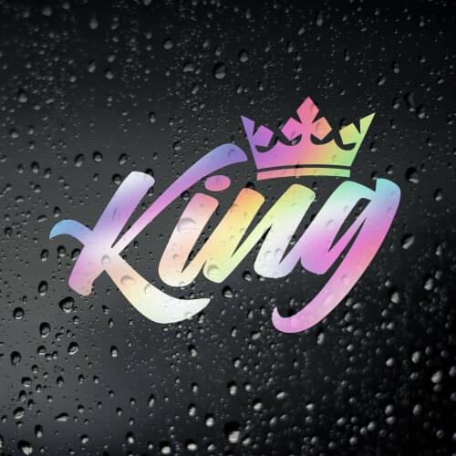 Three Ratels FD573 King Oil Slick Chrome Car Sticker, JDM Drift DUB Euro Bumper Window Decal Laptop