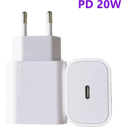 20W USB Phone Charger PD QC Type C Fast Charging EU Adapter Portable Charge For iPhone 12 Mini 11 X Pro 8 Huawei Xiaomi SAMSUNG