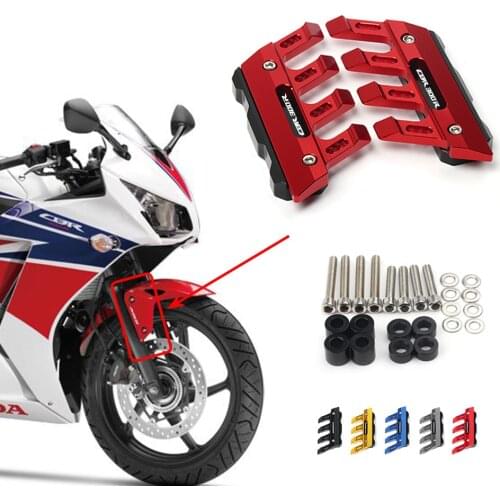 With Logo For Honda CBR300R Motorcycle Mudguard Front Fork Protector Guard Block Front Fender Anti-fall Slider Accessories