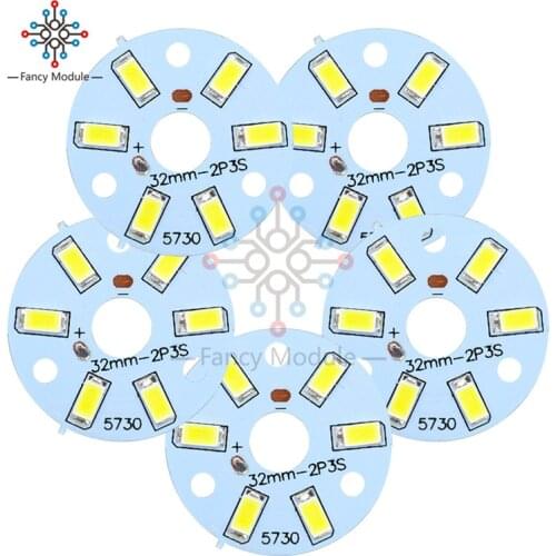 10pcs Super Bright SMD5730 PCB 12V 100LM/W Lamp Board 3W LED Bulb White for Camping
