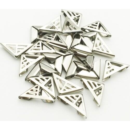 100PCS16X16X4mm Metal Silver Corners For Books Scrapbooking Photo Albums Menus Corner Protectors Metal Crafts DIY Ornament SC141