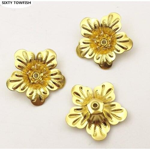 20pieces/lot Original Brass Components Flowers Charms Jewelry Filigree Accessory Findings B10027