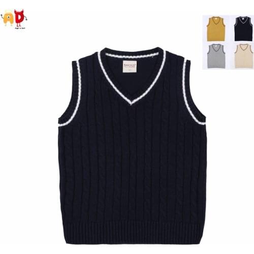 AD Boys Girls Sweaters Vests Teenagers Winter Spring Sweaters Childrens Clothing Quality Kids Clothes 4-14Y