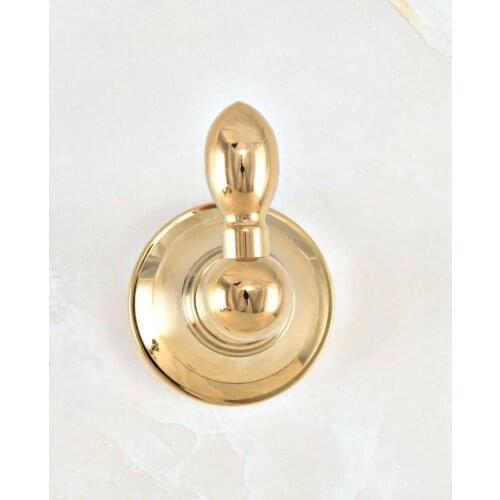 Bathroom Accessory Luxury Golden Brass Wall Mounted Hardware Robe Hook Hanger Clothes Coat Hat Bag Towel Holder aba887