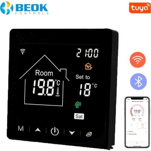Beok Smart WiFi Thermostat Temperature Controller for Gas Boiler Tuya Remote Control Room Heating Works with Alexa