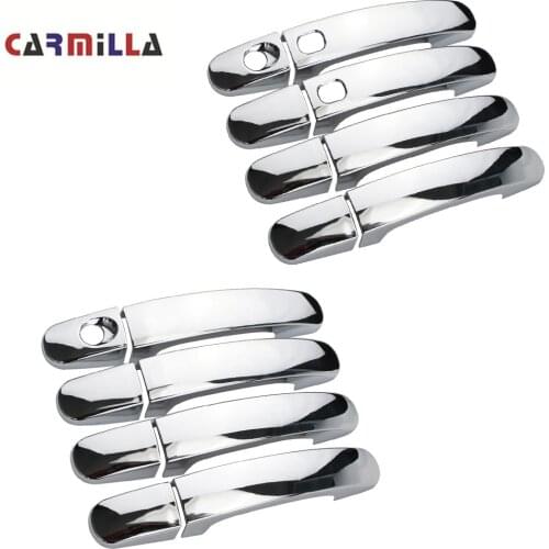 Carmilla 8Pcs ABS Chrome Car Door Handle Protection Cover Doors Trim for Ford Focus 2 3 4 MK2 MK3 MK4 Kuga Escape Accessories