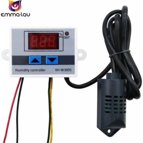 0~99%RH Digital Humidity Controller 220V 12V 24V Hygrometer Humidity Control Switch AC DC Hygrostat + Humidity Probe AM2301