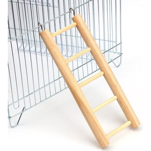 Parrot Wooden Ladder Swing Scratcher Climbing 5/7 Ladders Bird Cage Parrot Training Toys Stand Toys Hamster Climbing Toys