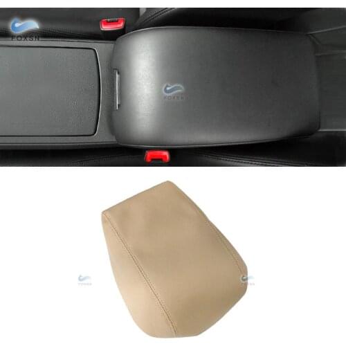 For Infiniti G35 2002 2003 2004 2005 2006 2007 Microfiber Leather Center Control Lid Armrest Box Cover Sticker Trim Beige Color