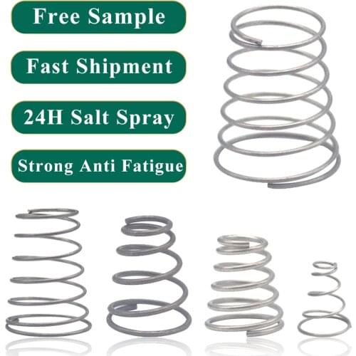 FUMAO Stainless Steel Flexible Conical Springs Cone Compression Contact Wire Diameter 0.9mm OD2 9mm OD1 16mm