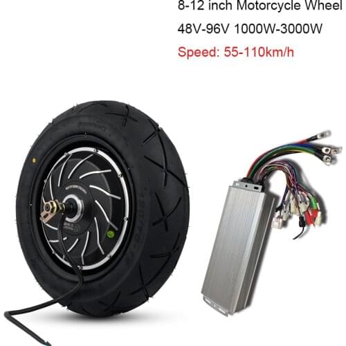 1500W/2000W/3000W Electric Motorcycle Conversion Kit 1000W 12 Inch Wheel Hub Motor Wheel For Bicycle 48V/60V/72V Electric Bike