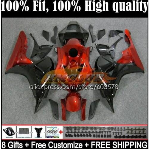 Injection Body For HONDA CBR 1000 RR CC CBR 1000RR 1000CC 49CL.42 CBR1000RR 06 07 CBR1000 RR 2006 2007 OEM Fairing Orange black