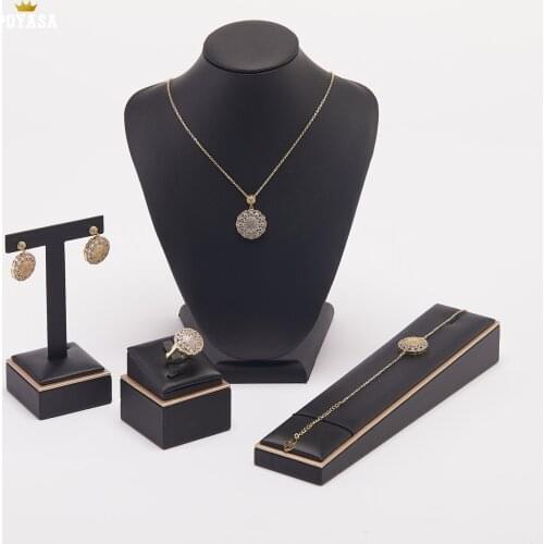 Moroccan Caftan wedding gold jewelry set for women crystal beads fashion jewelry set copper high quality jewelry set
