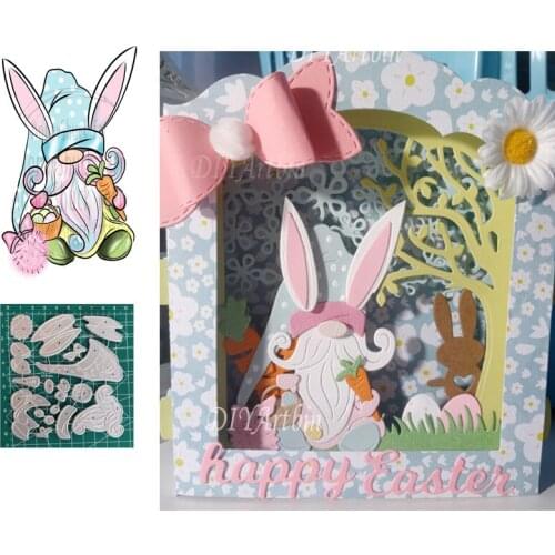 Bunny Gnome metal cutting dies for scrapbooking new 2020 Greetings DIY Scrapbooking Dies Craft Stencil Embossing Decoration