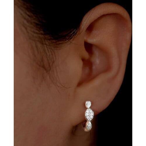 MIARA.L Women's Silver Earrings