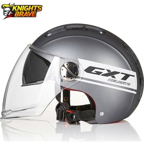 GXT Motorcycle Helmet Open Face Casco Moto Unisex Motorbike Electric Riding Helmet Moto Helmet Dual Lens Moto Casco Capacetes