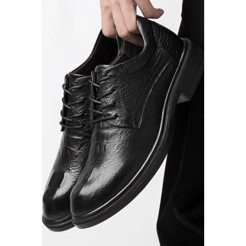 Genuine Leather Man Casual Shoes High Quality Dress Formal Shoes Business Oxford Mens Shoes Crocodile Pattern Big Size 37-48 49