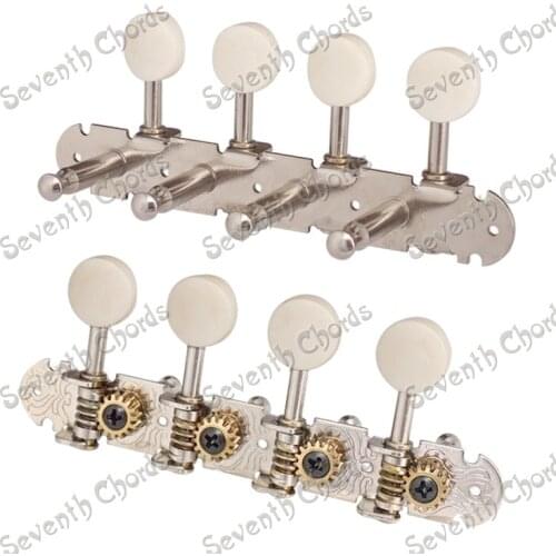 A Set of 4R4L Chrome Mandolin Tuning Pegs Tuners Machine Heads String Tuners -MTLXN-CR