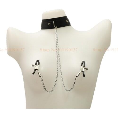 Sex Toys Slave Leather Collar Nipple Clitoris Chain Bdsm Bondage Adults Products Erotic Accessories Sex Toys For Couples Woman