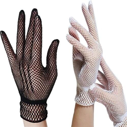 New Women Summer UV-Proof Breathable Driving Gloves Sexy Mesh Fishnet Gloves Nylon Solid Thin Summer Female Gloves Mitten