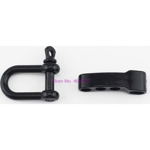 By DHL 500pcs Alloy Adjustable O and U Shape Anchor Shackle Outdoor Survival Rope Paracord Bracelet Buckle For Outdoor Sport