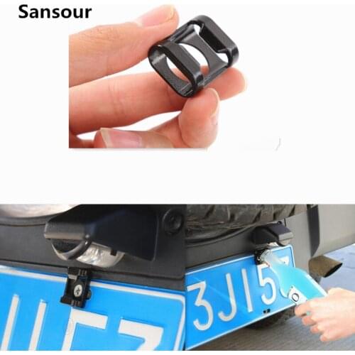 Sansour Rear License Plate Mounted Accessory for Jeep Wrangler JK TJ for Ford Raptor(F-150)M6 Screws Suitable Beer Bottle Opener